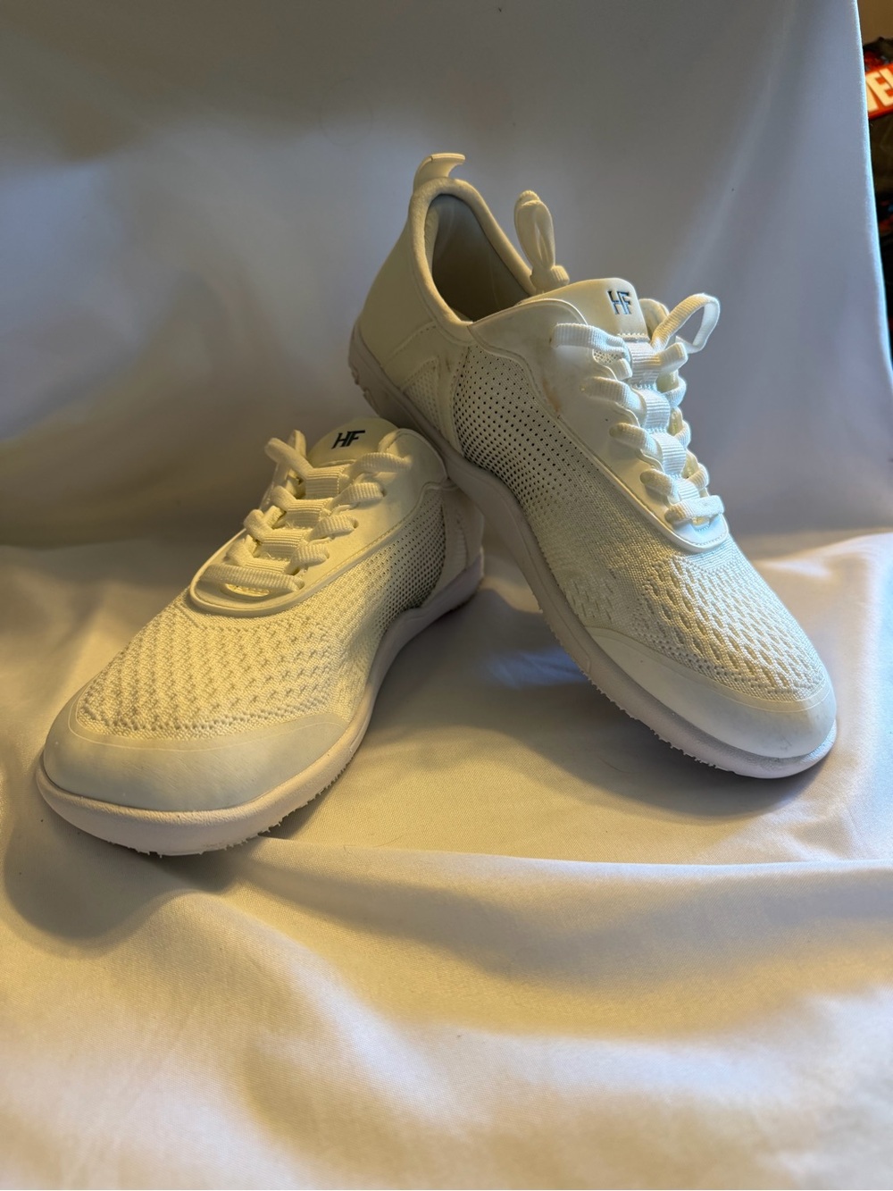 Women's Breathable White Athletic Sneakers - Lightweight Comfort